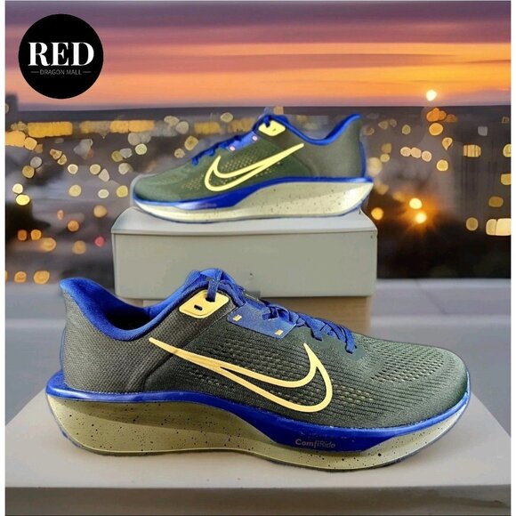Nike Quest 6 Cargo Khaki Gold Royal Shoes HQ3223-325 - Men's Size 13